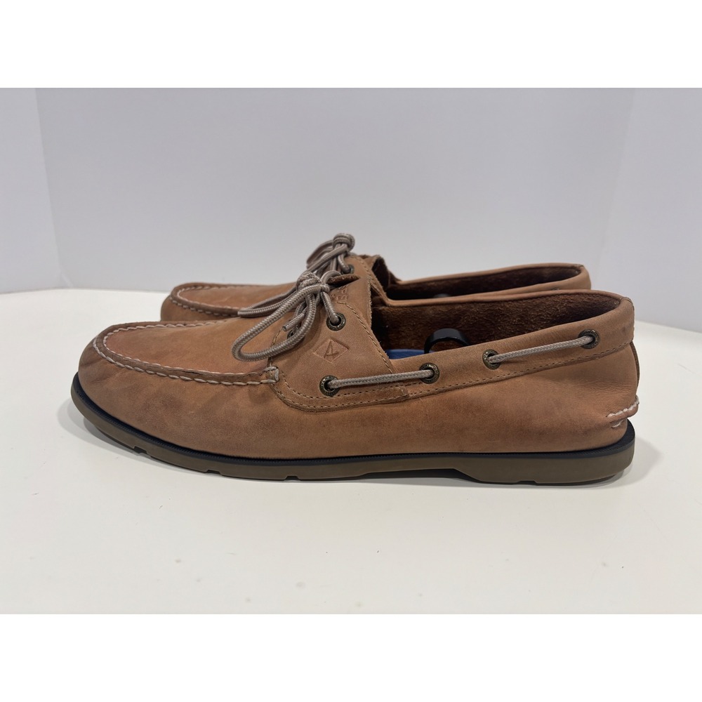 Sperry Top-Sider Mens Boat Shoes Tan Leather Loafers Size 11M 0777894